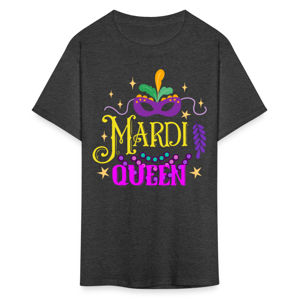 Mardi Gras Queen Tee For Women Masquerade-themed T-shirt - heather black