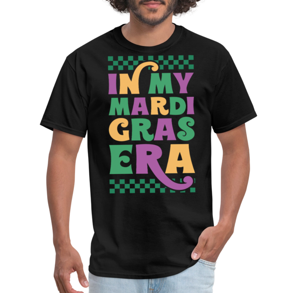 Funny and Stylish Mardi Gras Graphic Tees In My Mardi Gras Era T-shirt - black