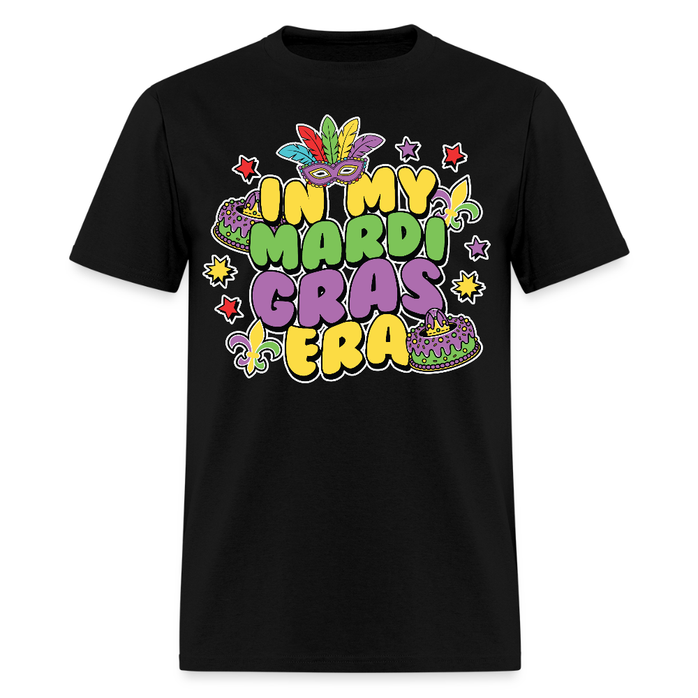 In My Mardi Gras Era Tee For Festival Goers Colorful Mardi Gras Party T-shirt - black