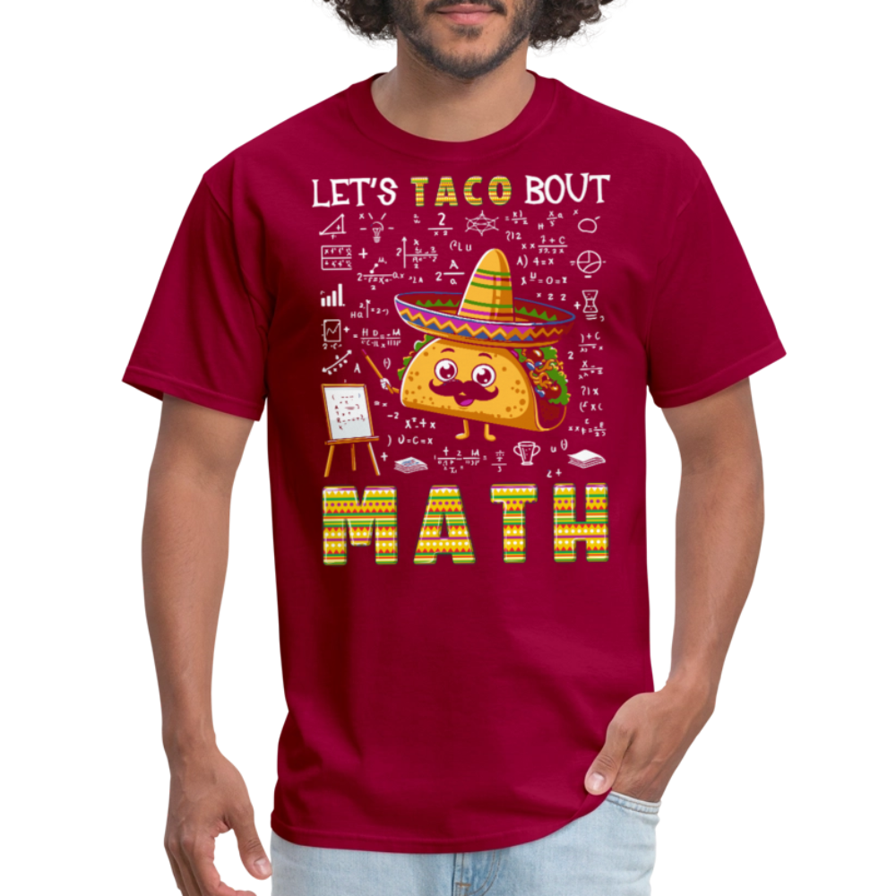 Funny Taco Math Shirt For Teachers Cute Kawaii Taco T-shirt - dark red