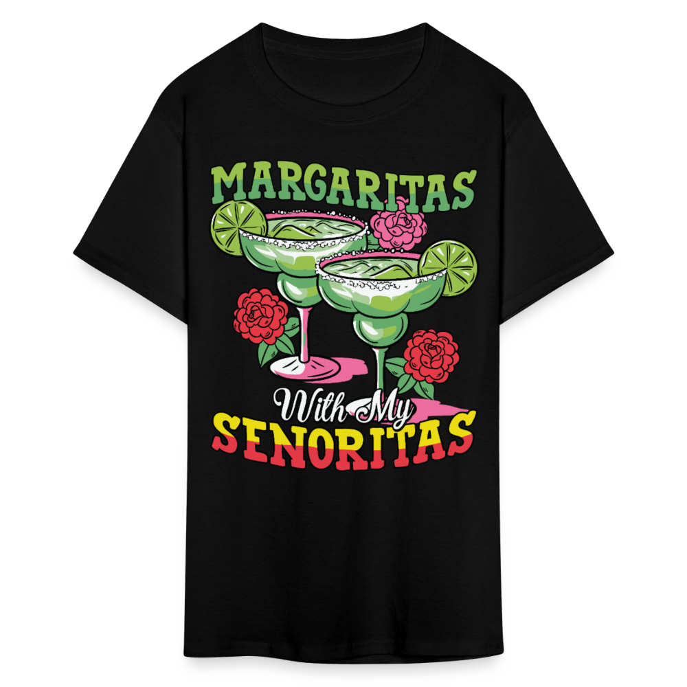 Senorita Margarita Graphic Tee Girls' Night Out Drinking T-shirt - black