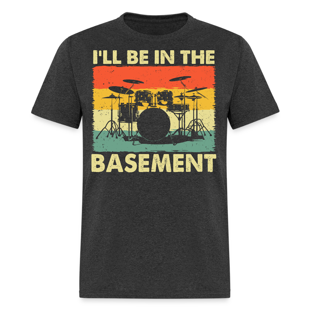 Drum Kit Graphic Tee For Musicians T-shirt - heather black