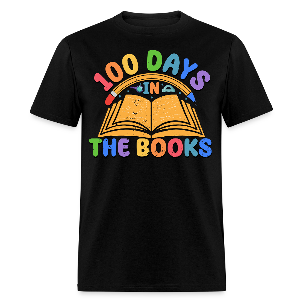 100 Days In The Books Reading Celebration Unisex T-shirt - black