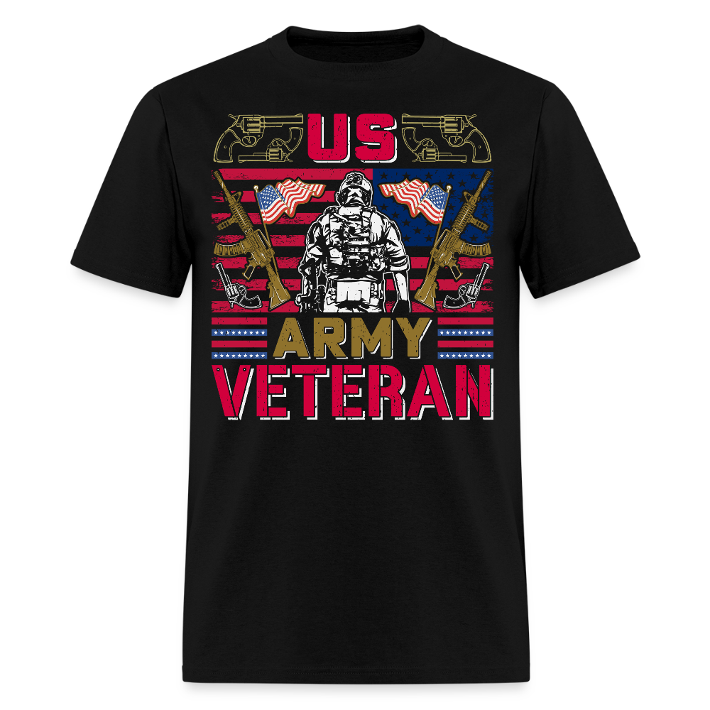 Patriotic Army Veteran Tee For Veterans Day T-Shirt - black