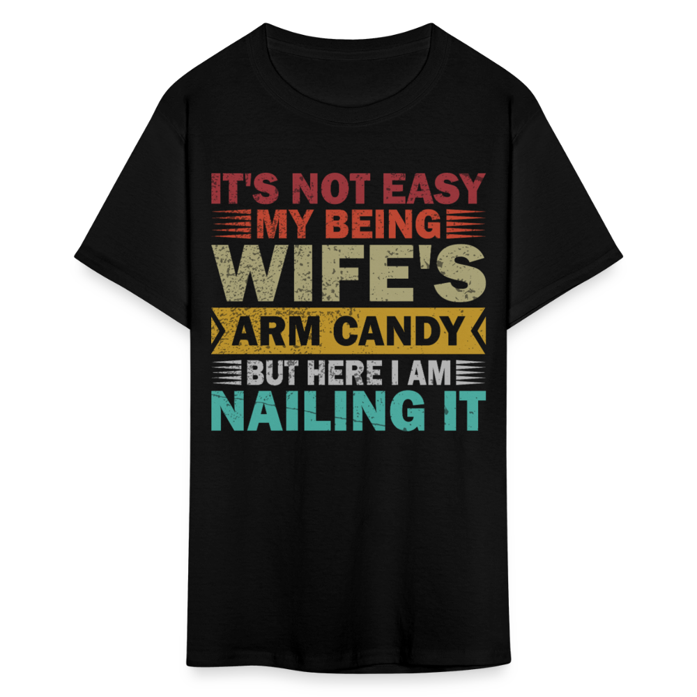 Wife’s Arm Candy Shirt Husband Humor Unisex T-Shirt - black