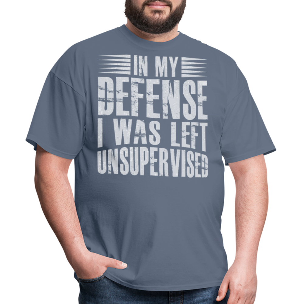 Unique In My Defense Graphic Tees Unisex Classic T-Shirt - denim