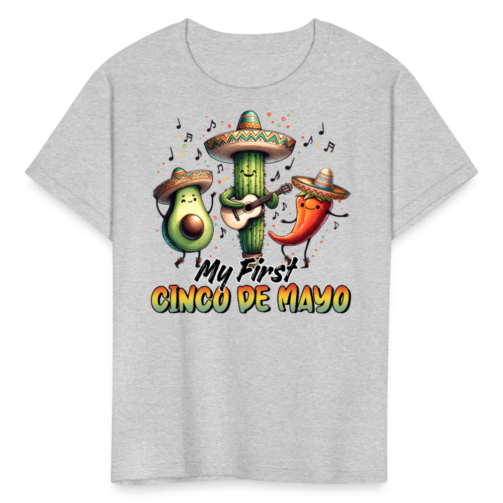 My First Cinco De Mayo Baby Cute Mexican Fiesta T-shirt - heather gray