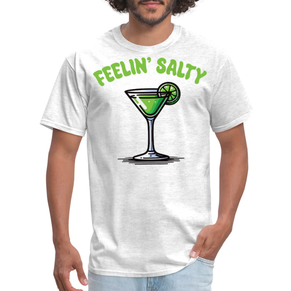 Feelin’ Salty Margarita Graphic Tee Mexican Fiesta Drinking T-shirt - light heather gray