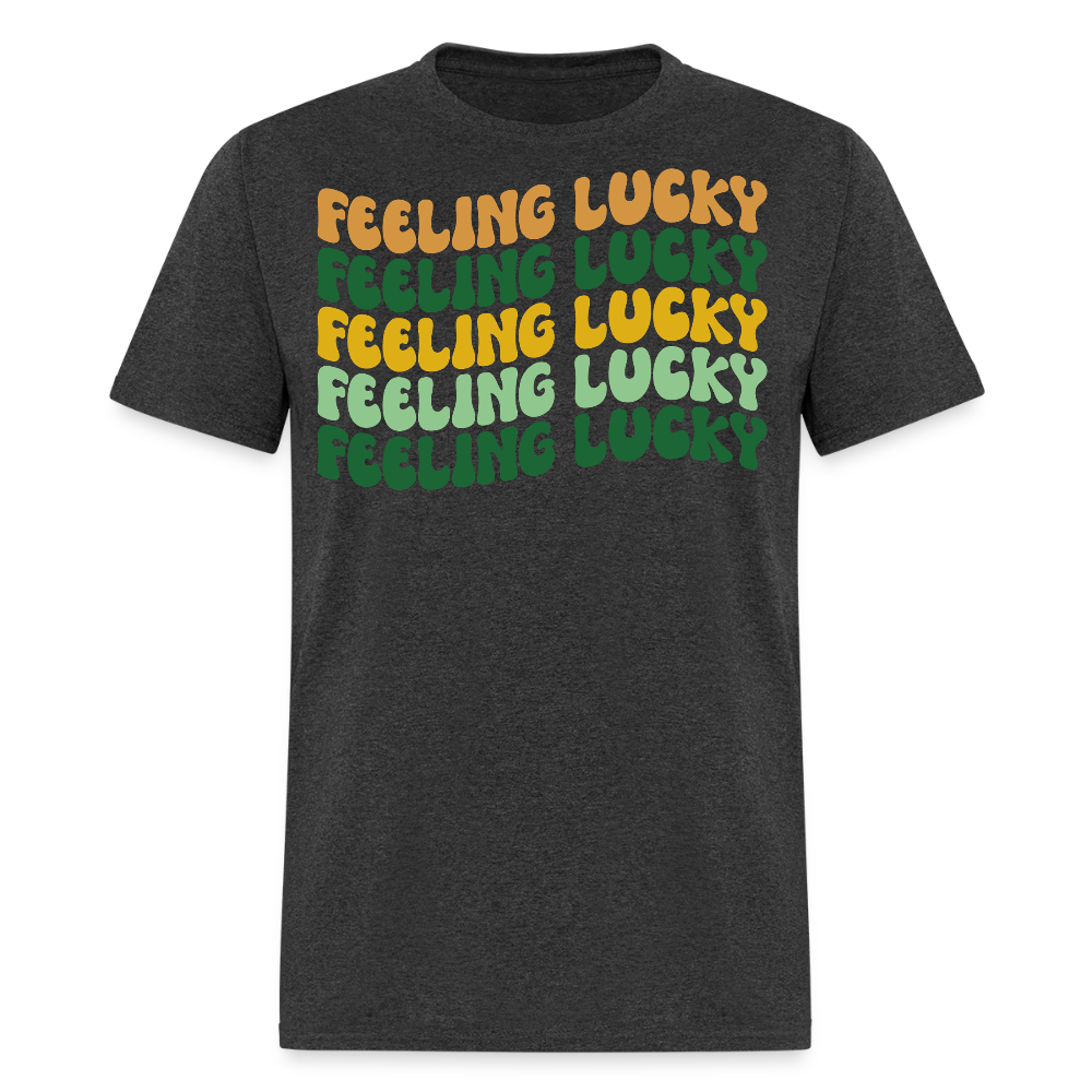 Retro Feeling lucky St Patrick’s Day T-shirt - heather black