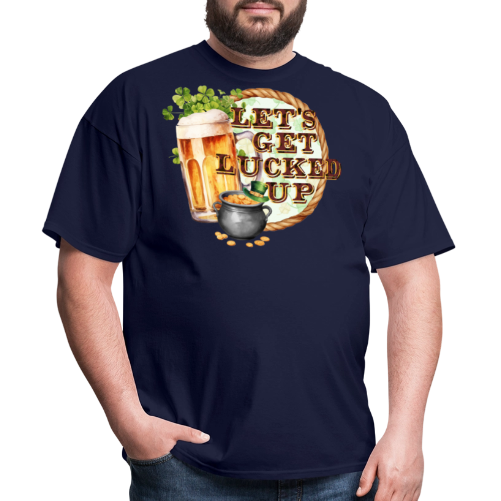 Let’s Get Lucked Up St Patrick’s Day T-shirt - navy