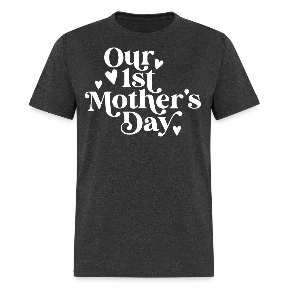 Cute Mother’s Day Outfit For New Mom T-shirt - heather black