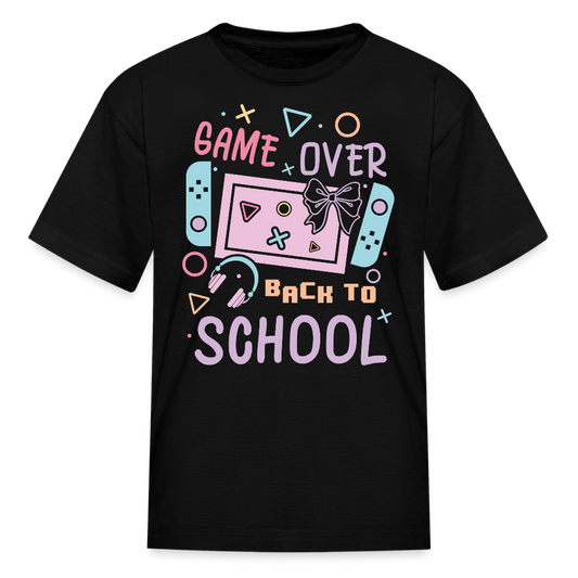 Game Over Back To School Kids' T-Shirt - black
