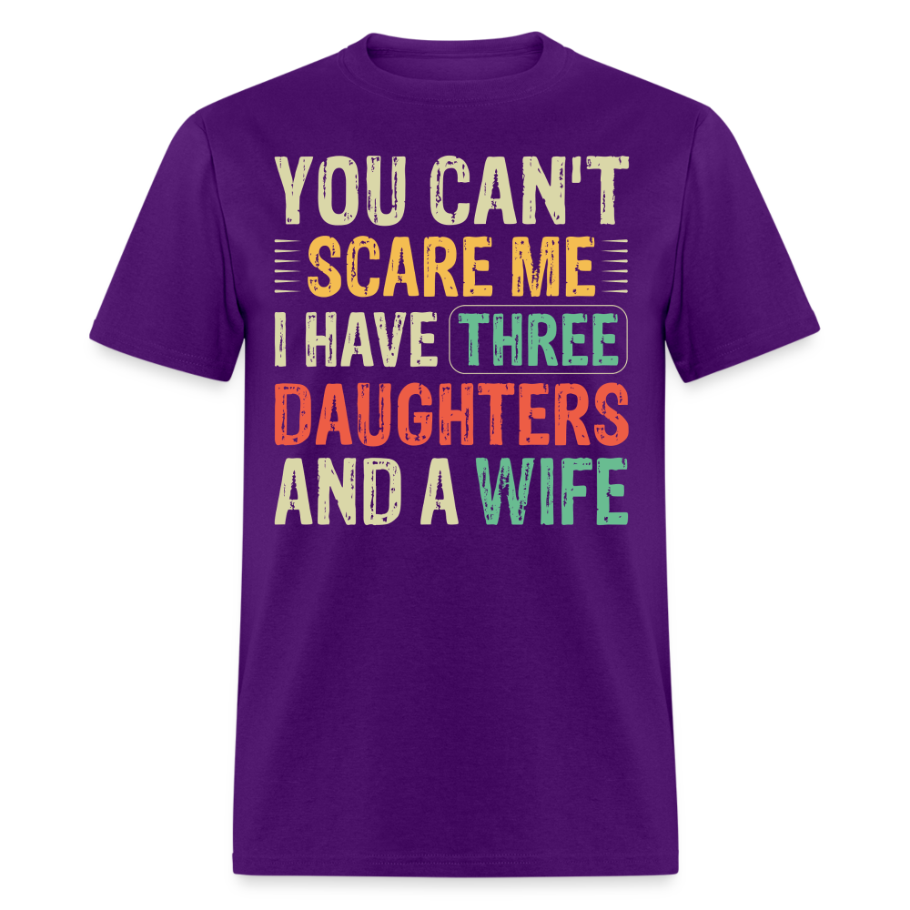 Best Gift For A Father Of Three Daughters And A Wife Unisex T-shirt - purple