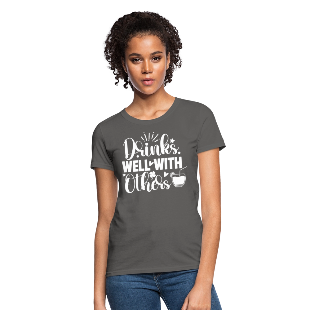 Humorous Ladies' Social Drinking Tee – Perfect Gift Idea - charcoal