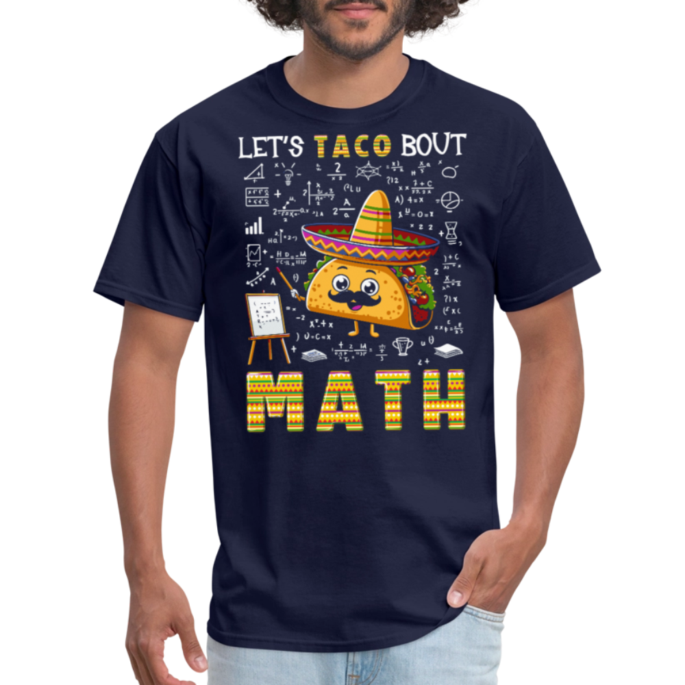 Funny Taco Math Shirt For Teachers Cute Kawaii Taco T-shirt - navy