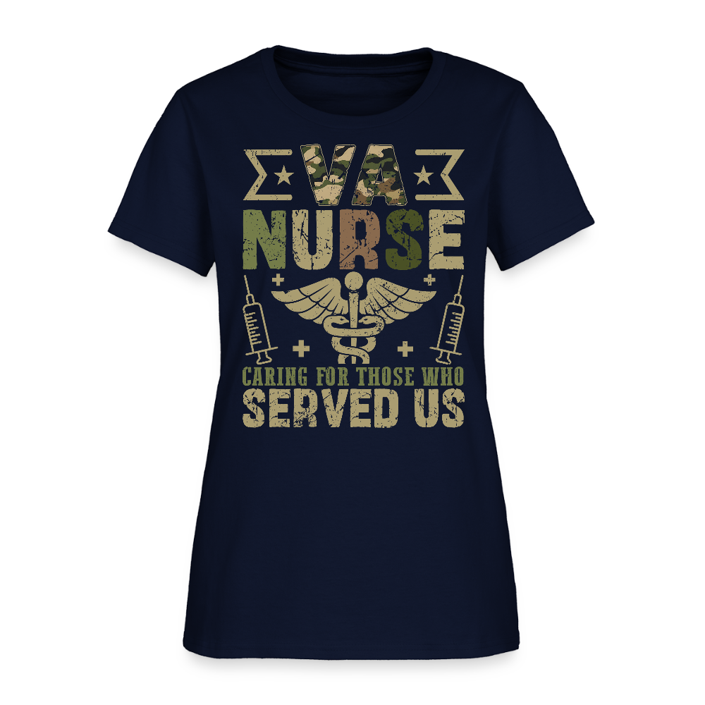 VA Nurse Caring For Veterans T-Shirt - navy