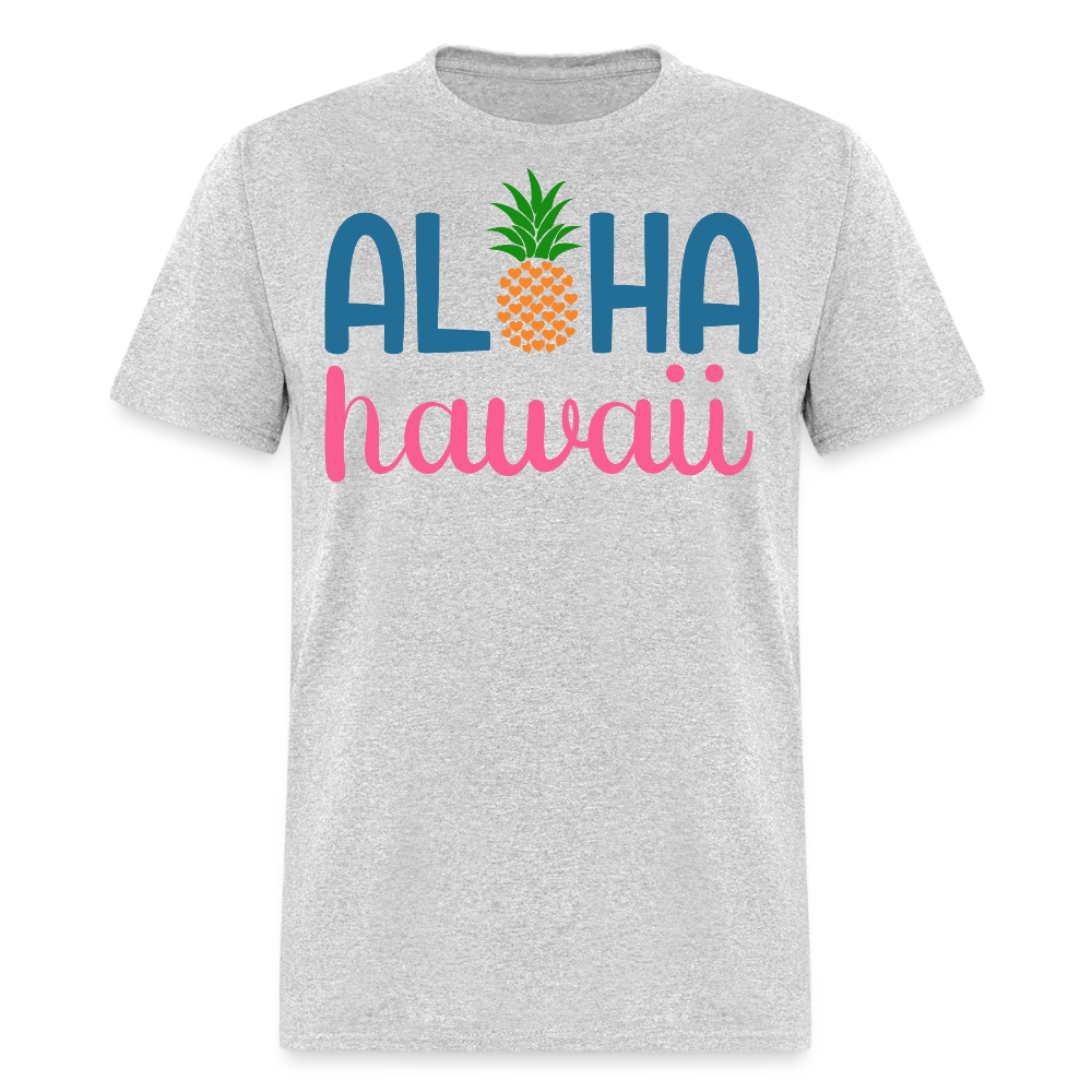 Cute Aloha Hawaii Pineapple T-shirt - heather gray