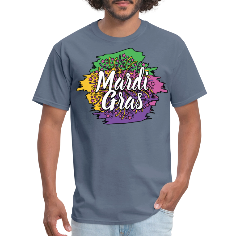 Mardi Gras Graphic Shirt For Men and Women Funny and Trendy Mardi Gras T-Shirt - denim