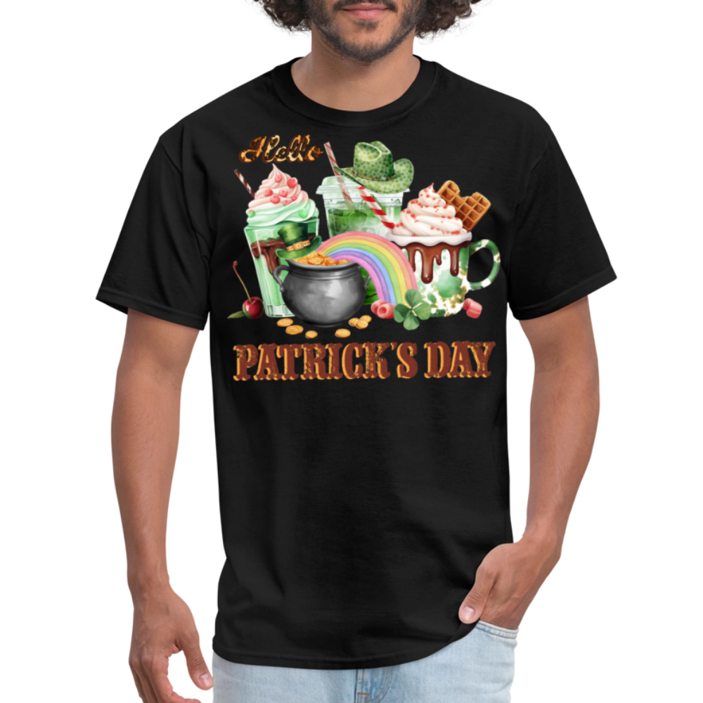 St Patrick’s Day Aesthetic Coffee Lover T-shirt - black