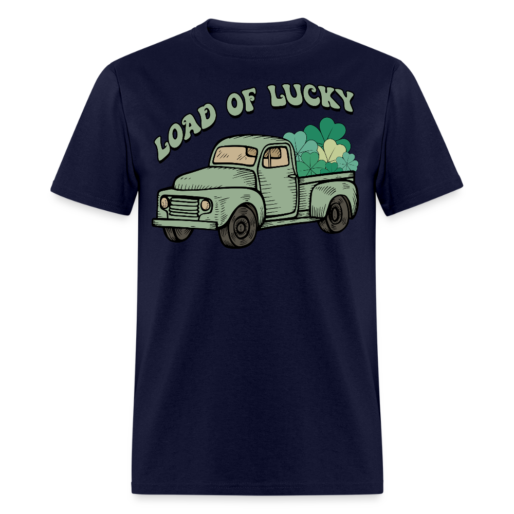 Lucky Truck Shamrock St Paddy’s Design T-shirt - navy