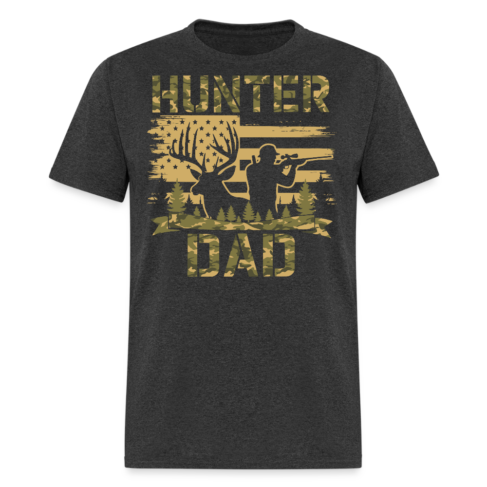 Father’s Day Camouflage Hunter Dad T-shirt - heather black