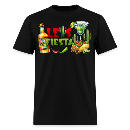 Let’s Fiesta Mexican Celebration Tee Cinco de Mayo Party T-shirt - black