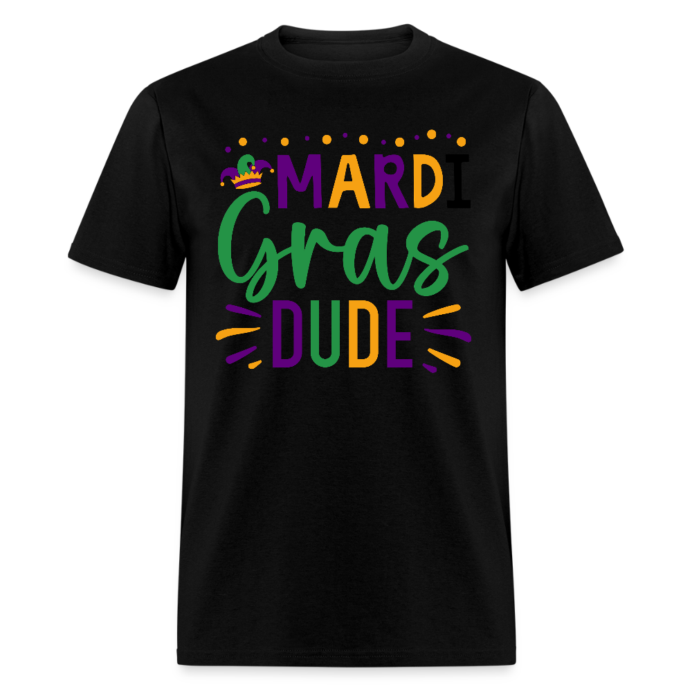 Funny Mardi Gras Shirts For Men Festive Holiday T-shirt - black