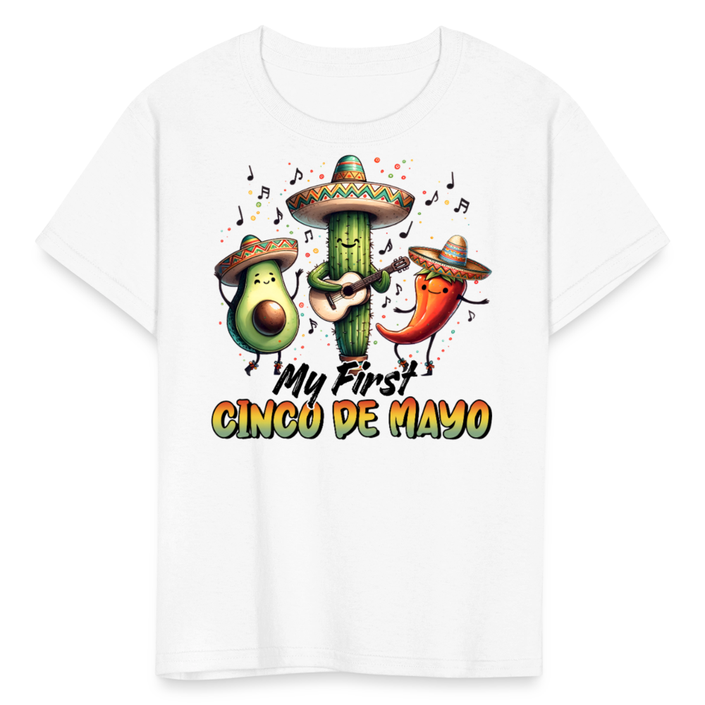 My First Cinco De Mayo Baby Cute Mexican Fiesta T-shirt - white