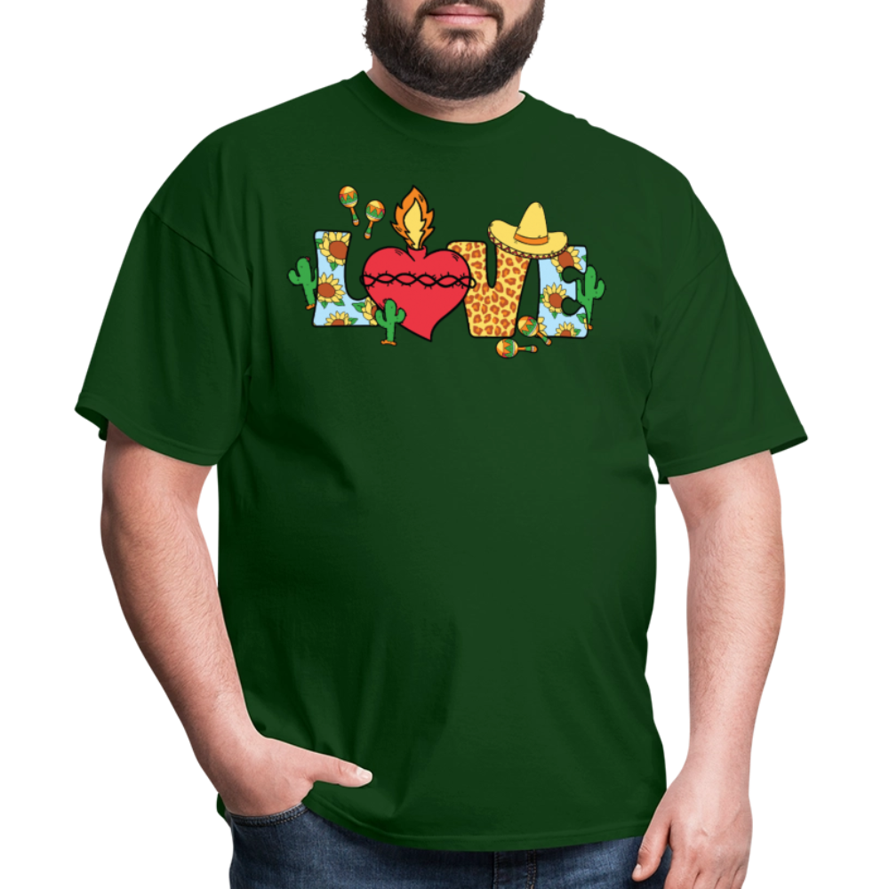 Cinco de Mayo Aesthetic Tee Mexican Fiesta Love T-shirt - forest green