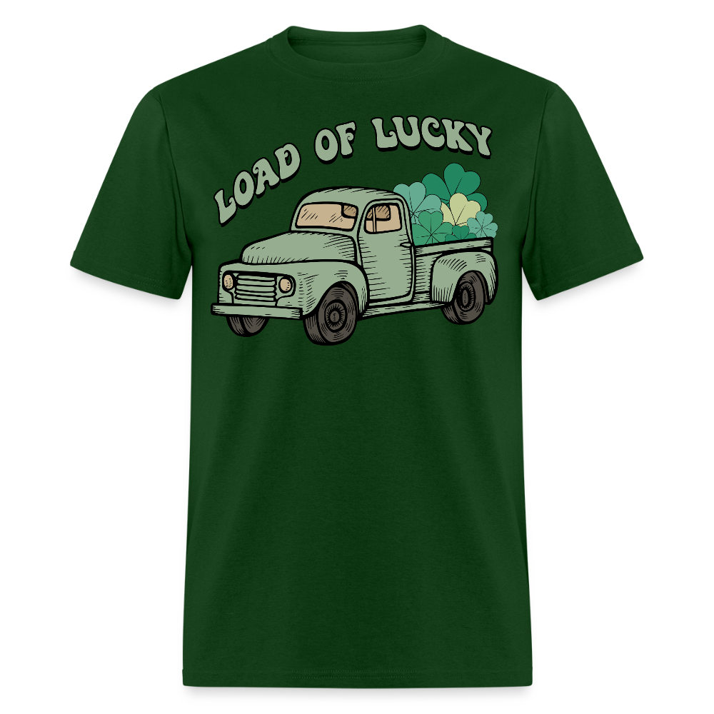 Lucky Truck Shamrock St Paddy’s Design T-shirt - forest green