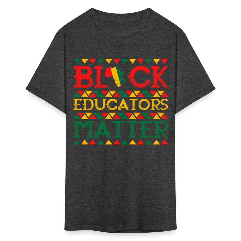 African Pride Gift For Teachers Black Educators Matter T-shirt - heather black