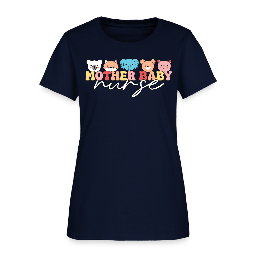 Cute Mother Baby Nurse Women's T-Shirt - navy