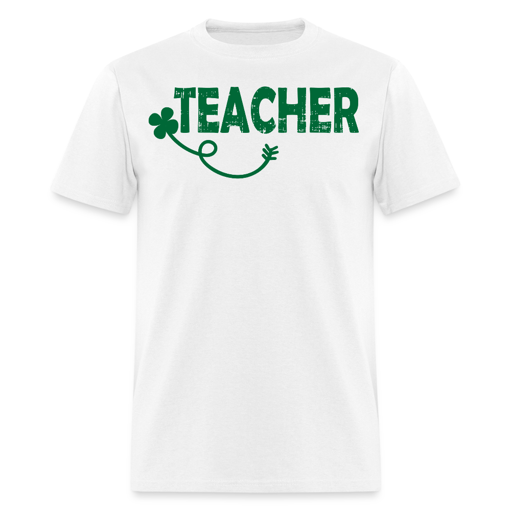 Lucky teacher St. Patrick’s Day T-shirt - white