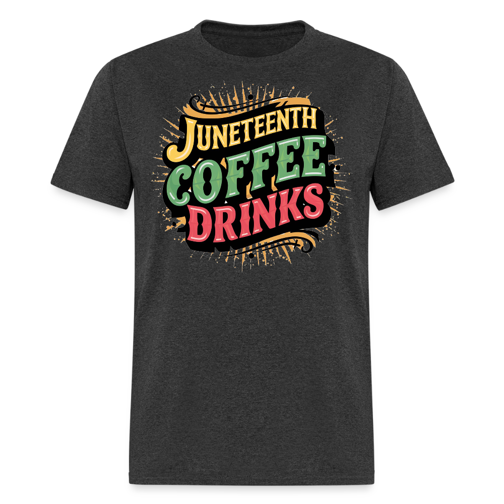 Juneteenth Black Culture Coffee T-shirt - heather black