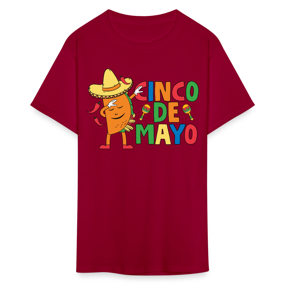 Funny Cinco de Mayo Taco Tee Mexican Fiesta Party T-Shirt - dark red