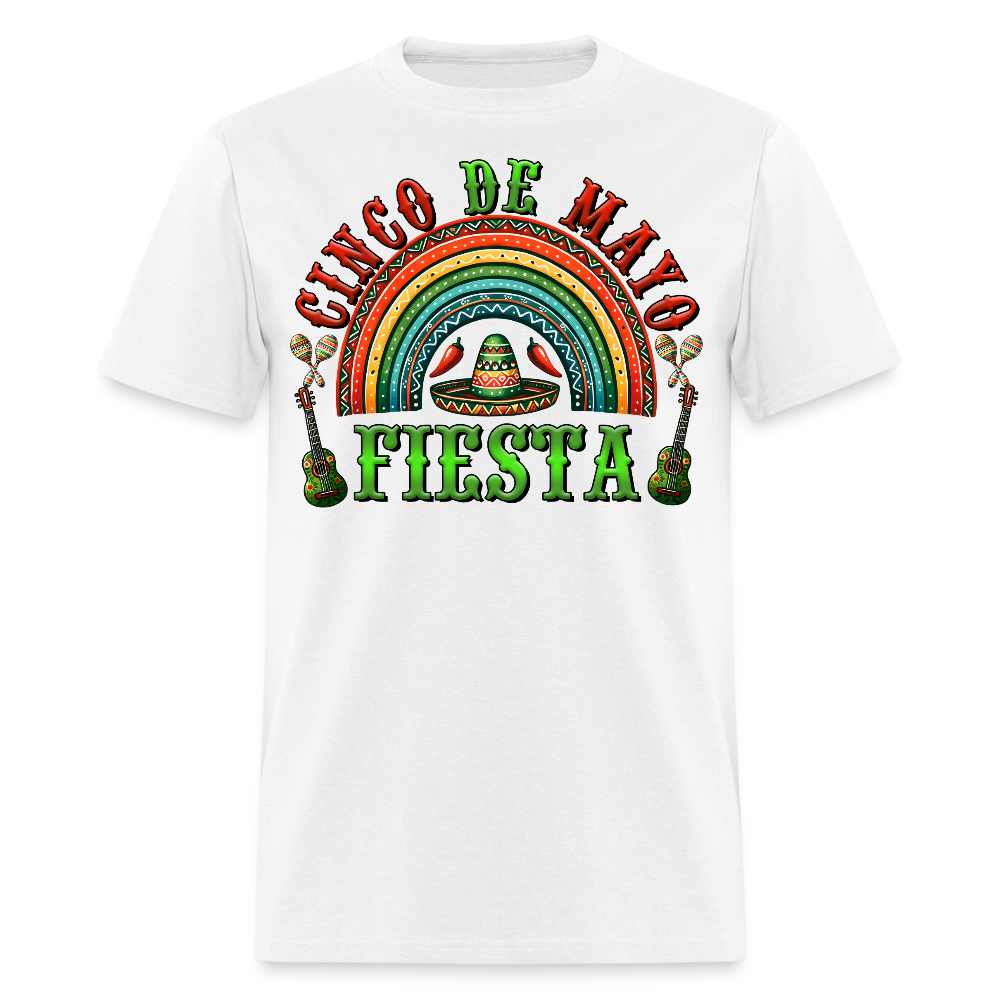 Mexican Culture-inspired Festival Tees Cinco de Mayo Fiesta T-shirt - white