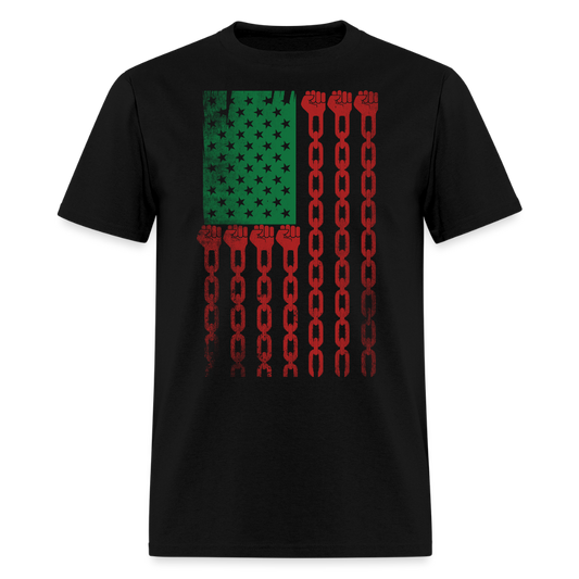 African American Flag Pan African Pride T-Shirt - black