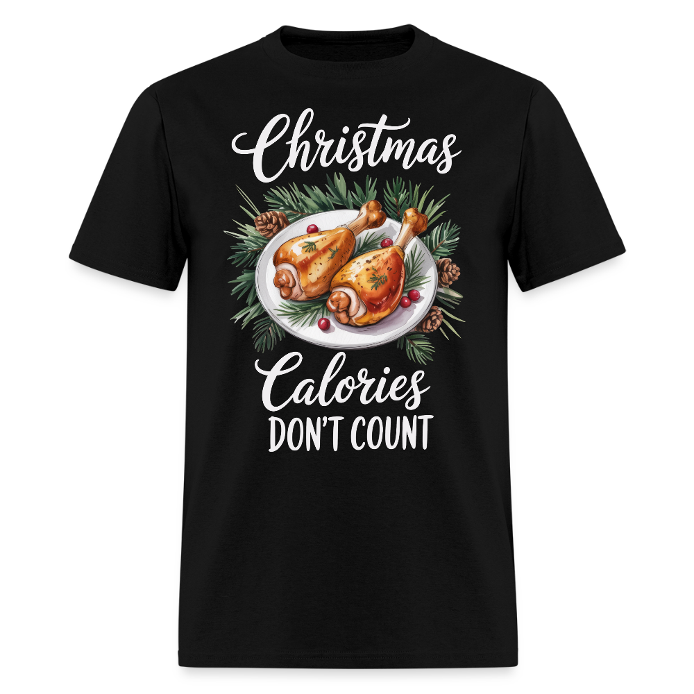Funny Christmas Calories Don’t Count T-Shirt - black
