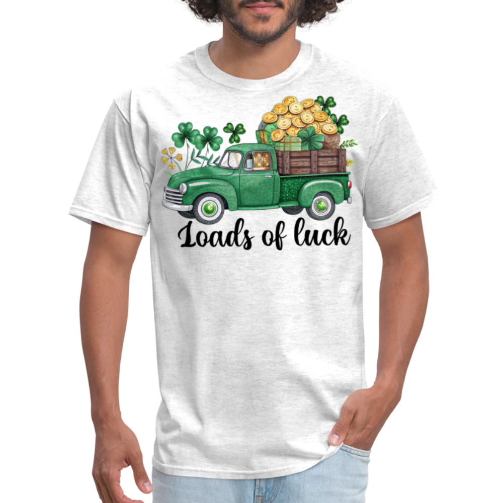 St Patrick’s Day Lucky Truck Design T-shirt - light heather gray