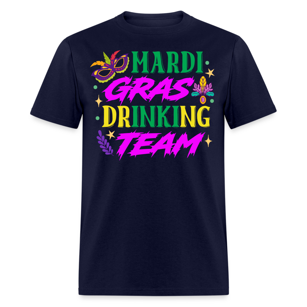 Funny Mardi Gras Party Tee Mardi Gras Drinking Team T-shirt - navy