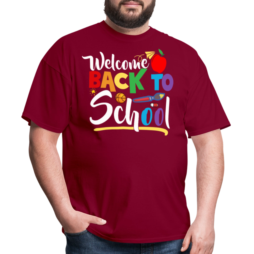 Welcome Back to School Shirt for Teachers First Day of school T-shirt - burgundy