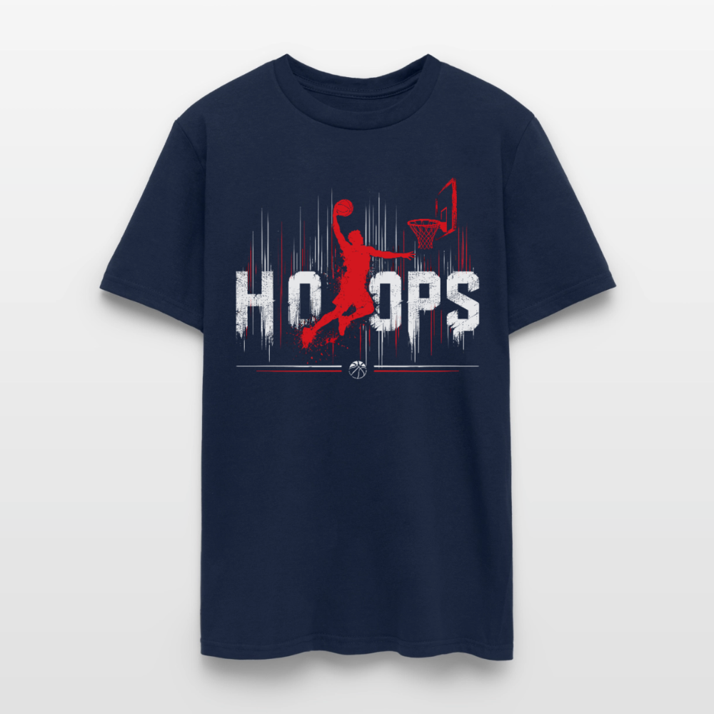 Basketball Hoops Graphic Men's T-Shirt | GILDAN 5000 - navy