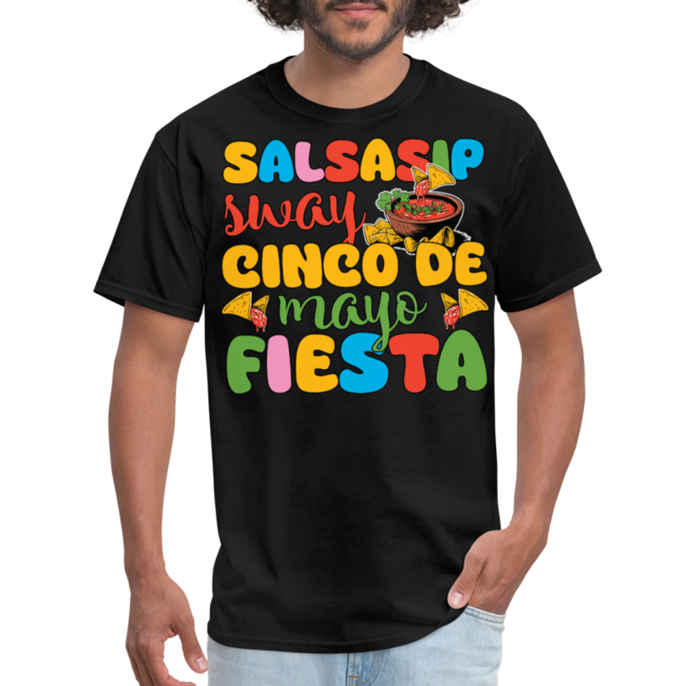 Funny Salsa And Chips Tee For Fiesta Lovers Cinco de Mayo T-shirt - black