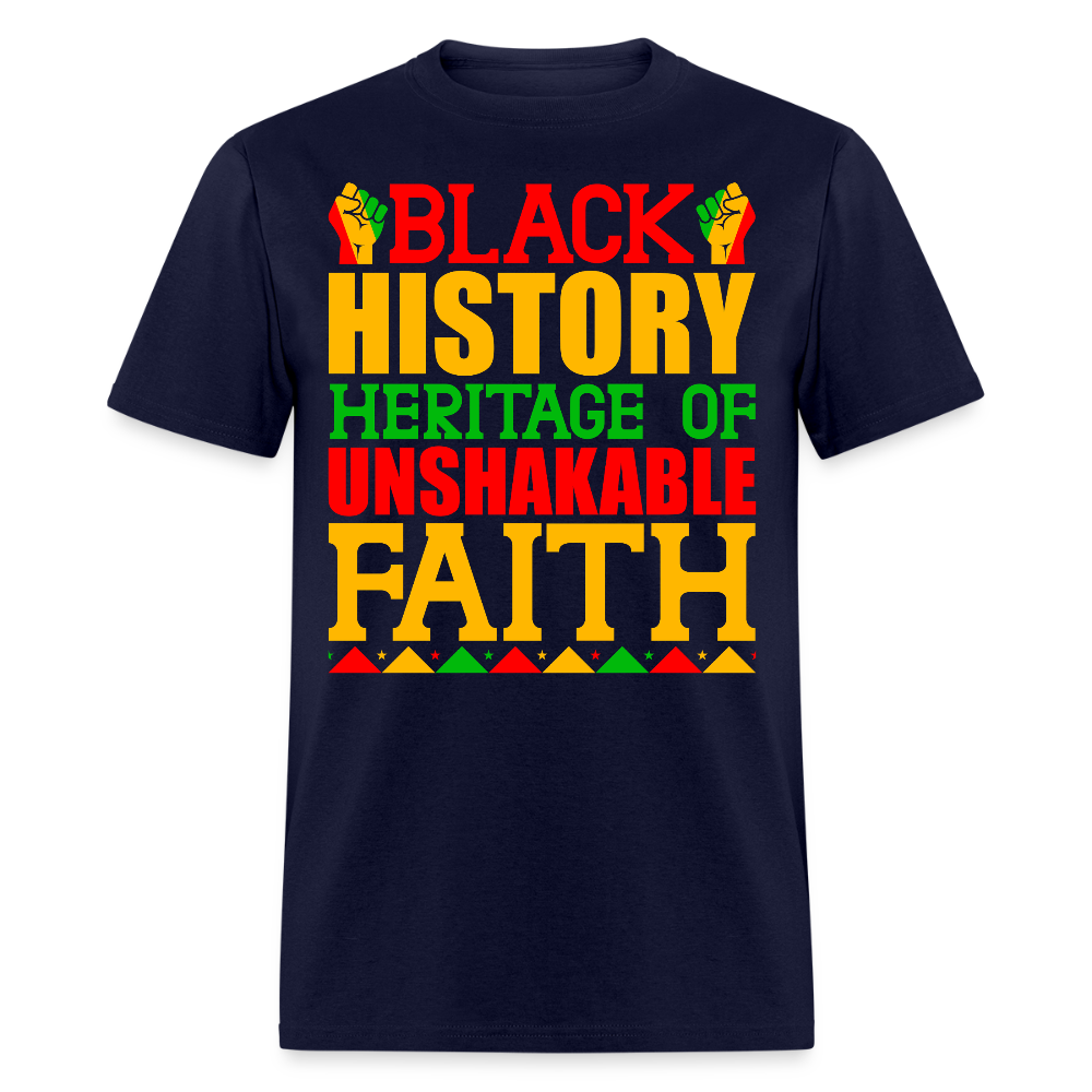 Unshakable faith Black empowerment T-Shirt - navy