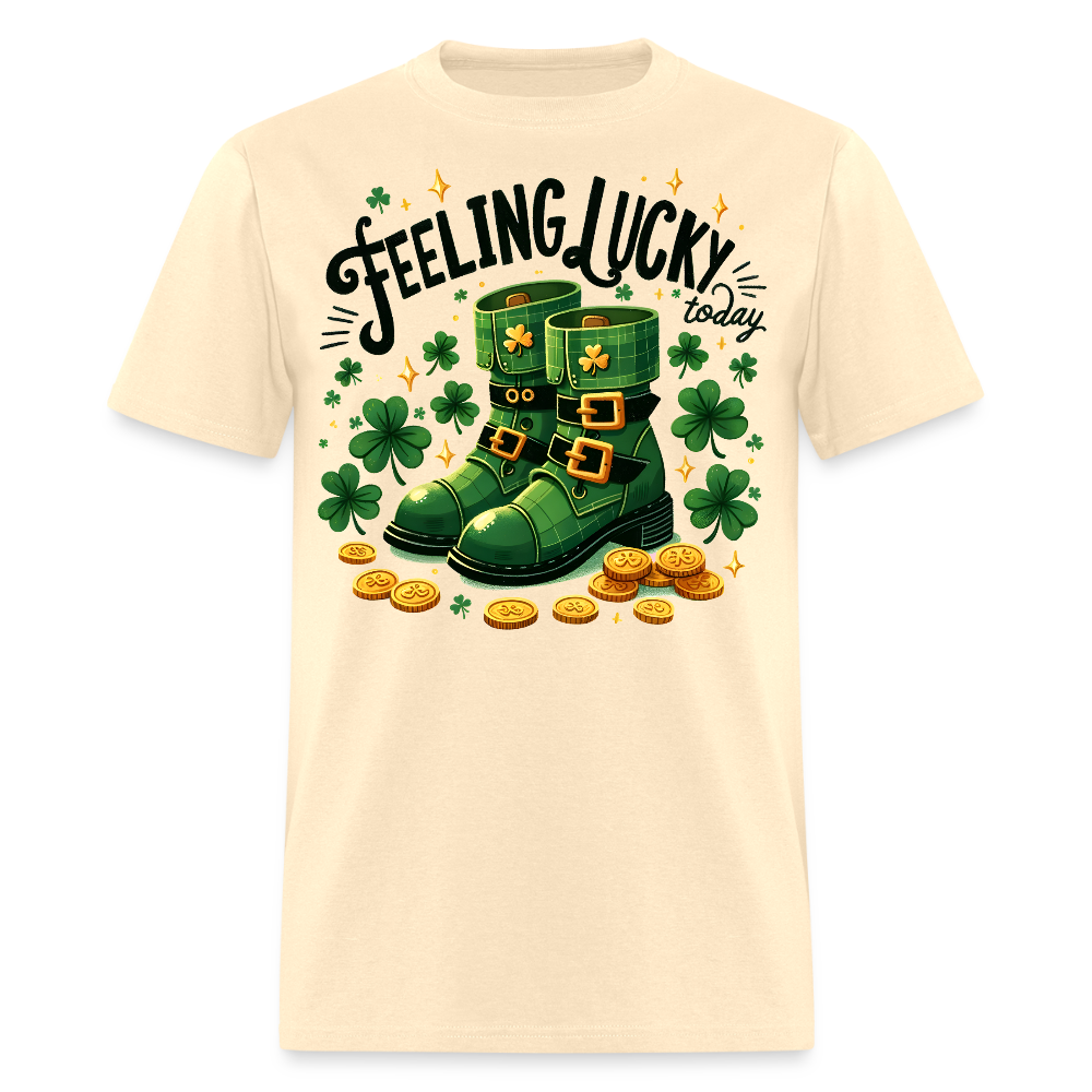 Green Shamrock Boots St Patrick’s Day Lucky T-shirt - natural