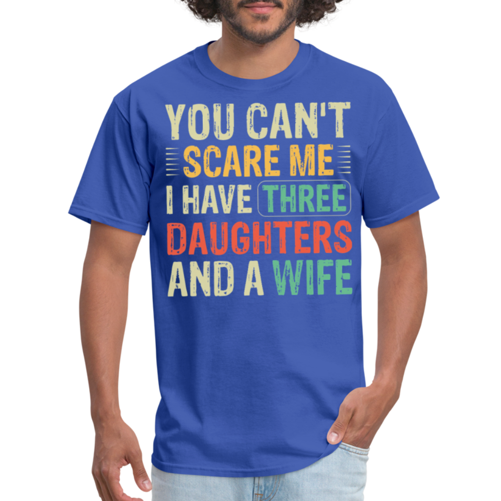 Best Gift For A Father Of Three Daughters And A Wife Unisex T-shirt - royal blue