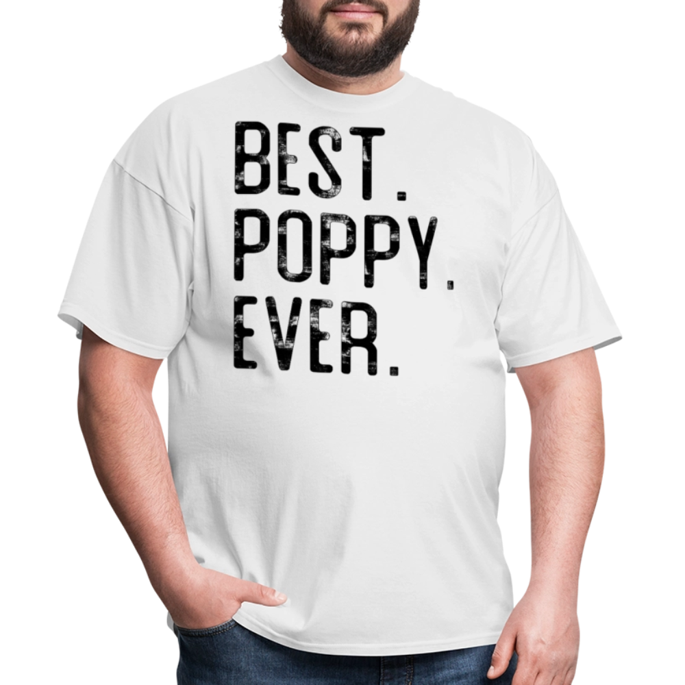 Best Poppy Tee Gift For Grandpa T-shirt - white