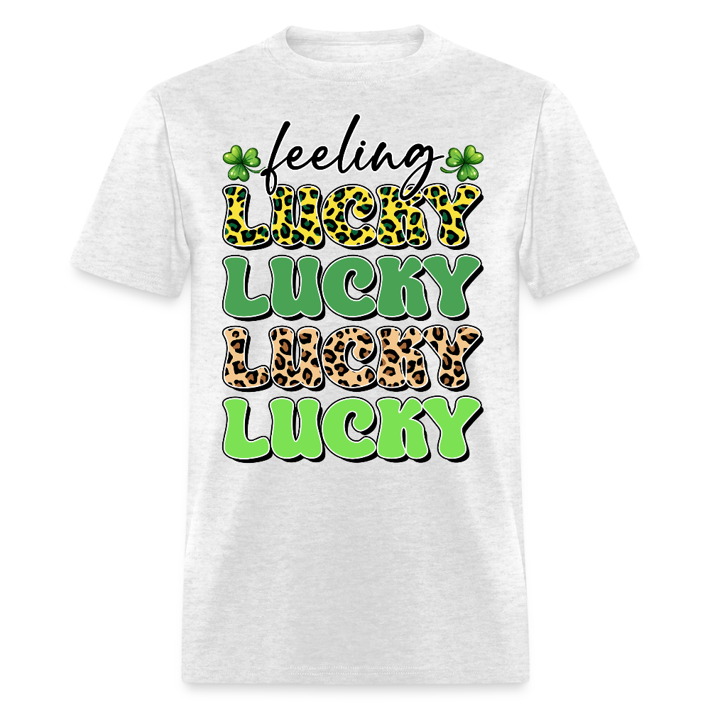 Feeling Lucky St Patrick’s Day T-shirt - light heather gray