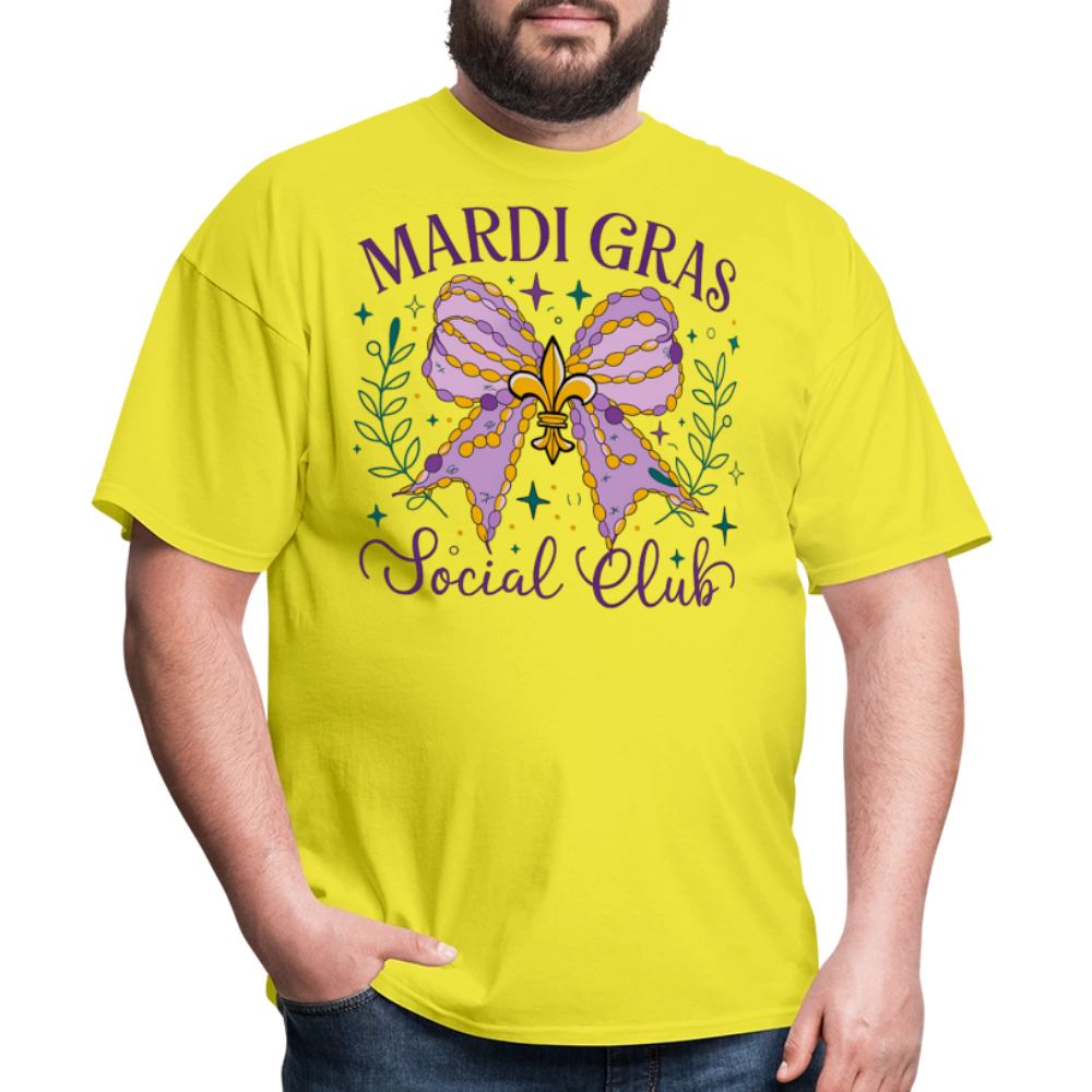 Mardi Gras Social Club  Shirt New Orleans Party Celebration T-Shirt - yellow