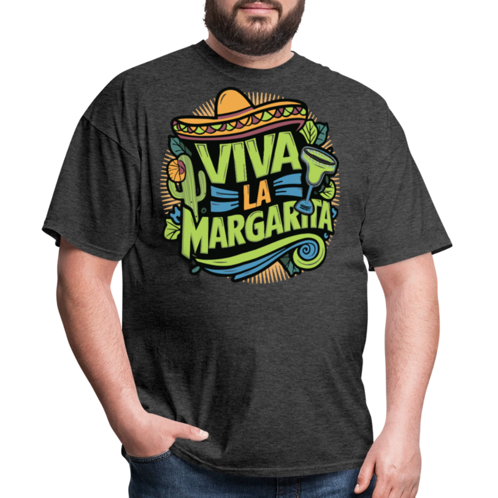 Viva La Margarita Graphic Tee For Cocktail Lovers T-shirt - heather black